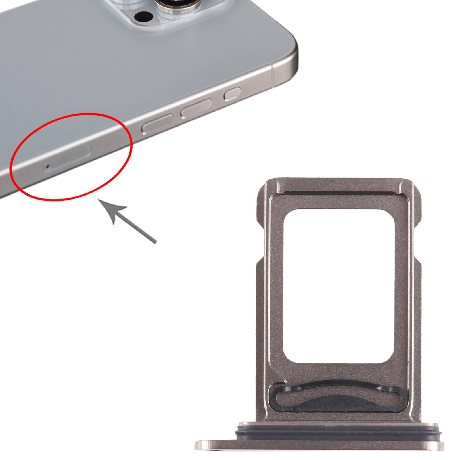 Single SIM Card Tray for iPhone 15 Pro / 15 Pro Max-Gold Single SIM Card Tray for iPhone 15 Pro / 15 Pro Max-Gold